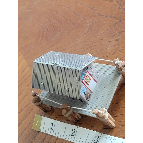 Hallmark Cards 2000 Bait Shop w/ Boat Nostalgic Metal Holiday Christmas Ornament - Picture 2 of 14